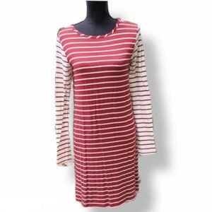 Maroon and White Striped Loveapella Dress